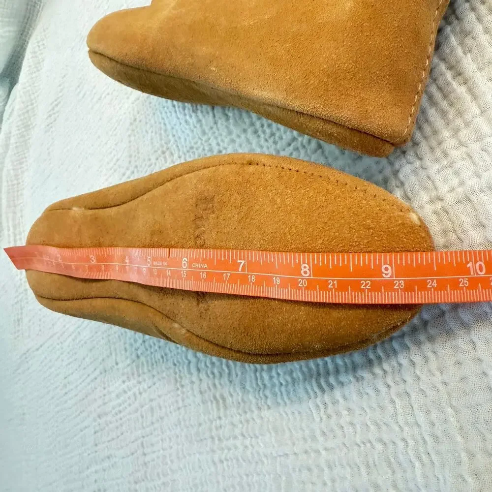 Firesiders Slippers Size Youth 4.5 or Women’s 6N Leather Fleece Lined Moccasin